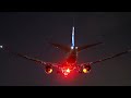 Plane Spotting, Osaka/Itami Airport ／飛行機動画 大阪/伊丹空港／ Night Flight ／（千里川・猪名川・伊丹スカイパーク・夜景・Japan）
