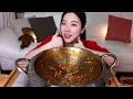 Gopdoritang(Braised Spicy Chicken + daechang) mukbang ,cheese fried rice and steamed eggs Real Sound