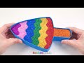 Satisfying Video l How to Make Rainbow Watermelon Ice-Candy with Mix Slime & Glitter Cutting ASMR #3