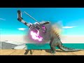 Godzilla Pushes into the Tnt Pit - Animal Revolt Battle Simulator