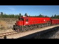 The red EMD picks up a wood train from Gračac, Croatia