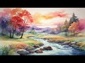 Healing_Calm Music_Watercolor_Autumn_heart fluttering