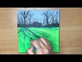 푸른 들판 시원하게 그리기, How to paint clouds, easy paining, ASMR *349