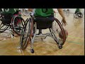 training of disabled sportsmen men is playing wheelchair bask