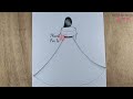 Easy way to Draw a girl With beautiful dress | How to Draw a girl with beautiful dress/Girl Drawing.