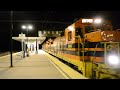 Northeast Corridor Trains at Night W/ Providence & Worcester Freight