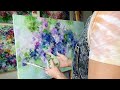 Acrylic Paint Demo: Painting an Impressionistic Floral Painting Using 5 Tools