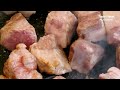 The Best Grilled pork belly in Korea, Korean BBQ Master, Dry Aged pork belly, Korean street food