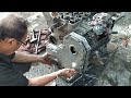 Rebuilding seized 6 cylinder truck Diesel engine (Tata engine)| Indian truck mechanics