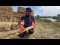 Building an eco hut from straw bales