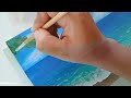 How to paint a Calm Sea / Acrylic Painting Techniques