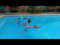 Qisty Aria Aisya & Jaden swimming
