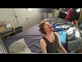 lazy yoga for waking up with Tourette's (WARNING intense audio)