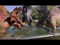 SPINOCERATOPS EATS FISH! Spinoceratops Showcase - Jurassic World Evolution 2 Secret Species Pack