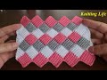 Super Easy Tunisian Knitting Pattern Baby Blanket - Tunus işi Çok Kolay Gösterişli Örgü Modeli..