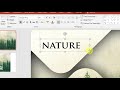 Easy PowerPoint title slide design 2021 | Nature title slide design in PowerPoint