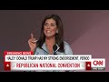 See Trump react to Haley telling her supporters to back him