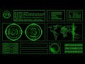 Green Futuristic Hacker  Background HUD Full HD 60 FPS