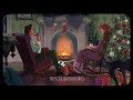 A Vintage Christmas by a cozy fireplace 🎅 Oldies playing in another room 🎄 w/ crackling fire ASMR