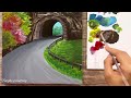 Beautiful road painting | Acrylic painting techniques for beginners