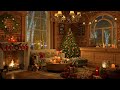 Warm Christmas Night at 4K Cozy Coffee Shop Ambience ❄ Relaxing Jazz Music For Relaxation and Chill