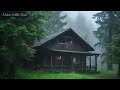 Sleep Instantly with Heavy Rainstorm & Thunder Sounds on the Roof in a Tradition Wood House at Night