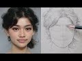 The Beauty of Precision: Drawing a Flawless Girl's Portrait @onepencildrawing