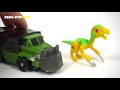 Dino Mecard tiny dinosaur battle Suchomimus, Deltadromeus,Therizinosaurus! Go! - DuDuPopTOY
