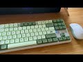 Switching To Matcha Keycaps (mechanical keyboard)
