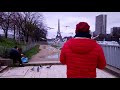 Lovely sight of flying gulls with Eiffel Tower in the background! #Paris #Christmas2017