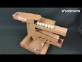 Simple marble machine made from corrugated cardboard