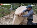 Man Transforms Massive Log into Amazing Boat | Start to Finish Build by @Advoko