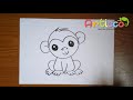 How to Draw a Monkey Step by Step for Kids Easy #CuteMonkey