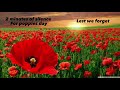2 minutes of silence for poppies day