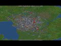 OpenTTD single city challenge timelapse