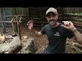 Building Bushcraft Shelter and crafting survival traps