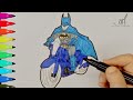 How to Draw batman motorbike Easy |  Step by Step