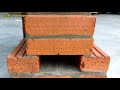 Making rocket stove from red brick and cement is great