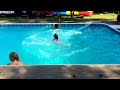 Reagan (6) second front flip attempt into pool.