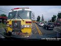Fire truck rams car for not giving way | Bad Driving Dash Cam