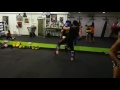 Muay Thai sparring with a fellow nak muay merican muay thai gym
