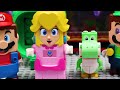 Lego Mario has to enter two Nintendo Switches to Help Yoshi and Peach! Will he do it? Mario Story