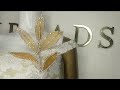How to make 3D APPLIQUE on Dress | LEAF DESIGN Embellishment