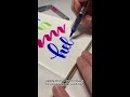 how to do calligraphy with brush pens 🤍✨ SUPER EASY BEGINNER LETTERING TUTORIAL 😊 #shorts