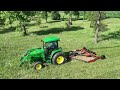 GRASS & WEEDS UP TO CAB! 52 HP Tractor + 10' Flex Wing Mower, Wedding Prep!