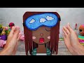 Changing Outfits And Hairstyles Of Handmade Cardboard Doll