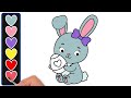 Draw an Easter bunny with preschool arts..!!!