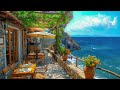 Morning Beachside Balcony Space With Vibrant Ocean Waves - Positive Bossa Nova For Energetic Morning