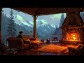 Cozy Mountain Cabin Retreat | Lofi Chill Beats with Rain & Fireplace Ambiance