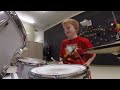 Iron Man 10 year old drumming. Starts at 3:35